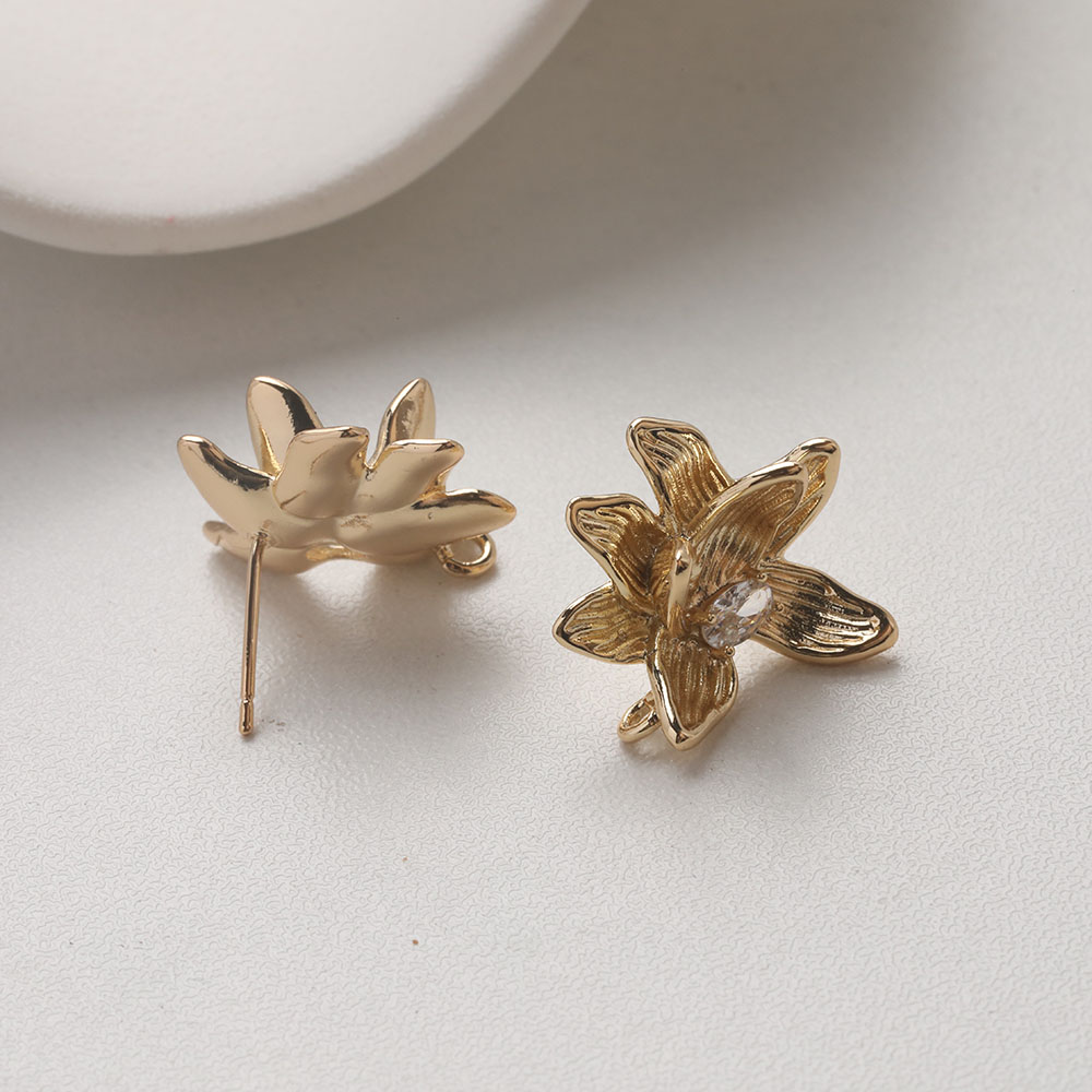 4 Buah Anting Kancing Telinga  - Flower Supplies ulasan dan harga