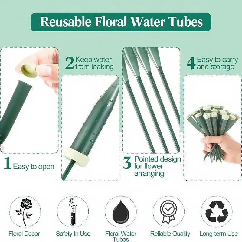 60 buah tabung air bunga berku - Quality Florist Supply ulasan dan harga