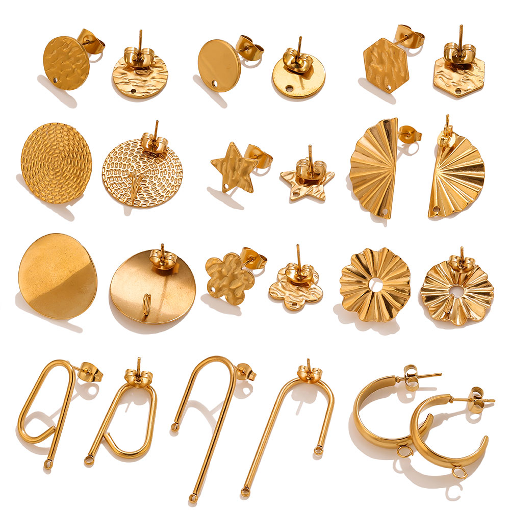 10pcs Anting Baja Tahan Karat  - Flower Supplies ulasan dan harga